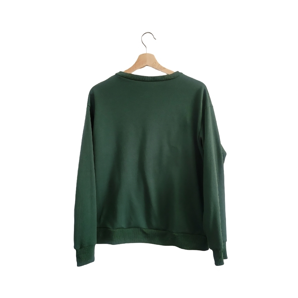 CIDER Size S Green Graphic Crewneck Sweater - Picture 2 of 4